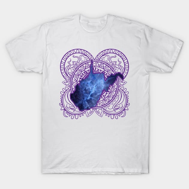 West Virginia Mandala T-Shirt by Manfish Inc.